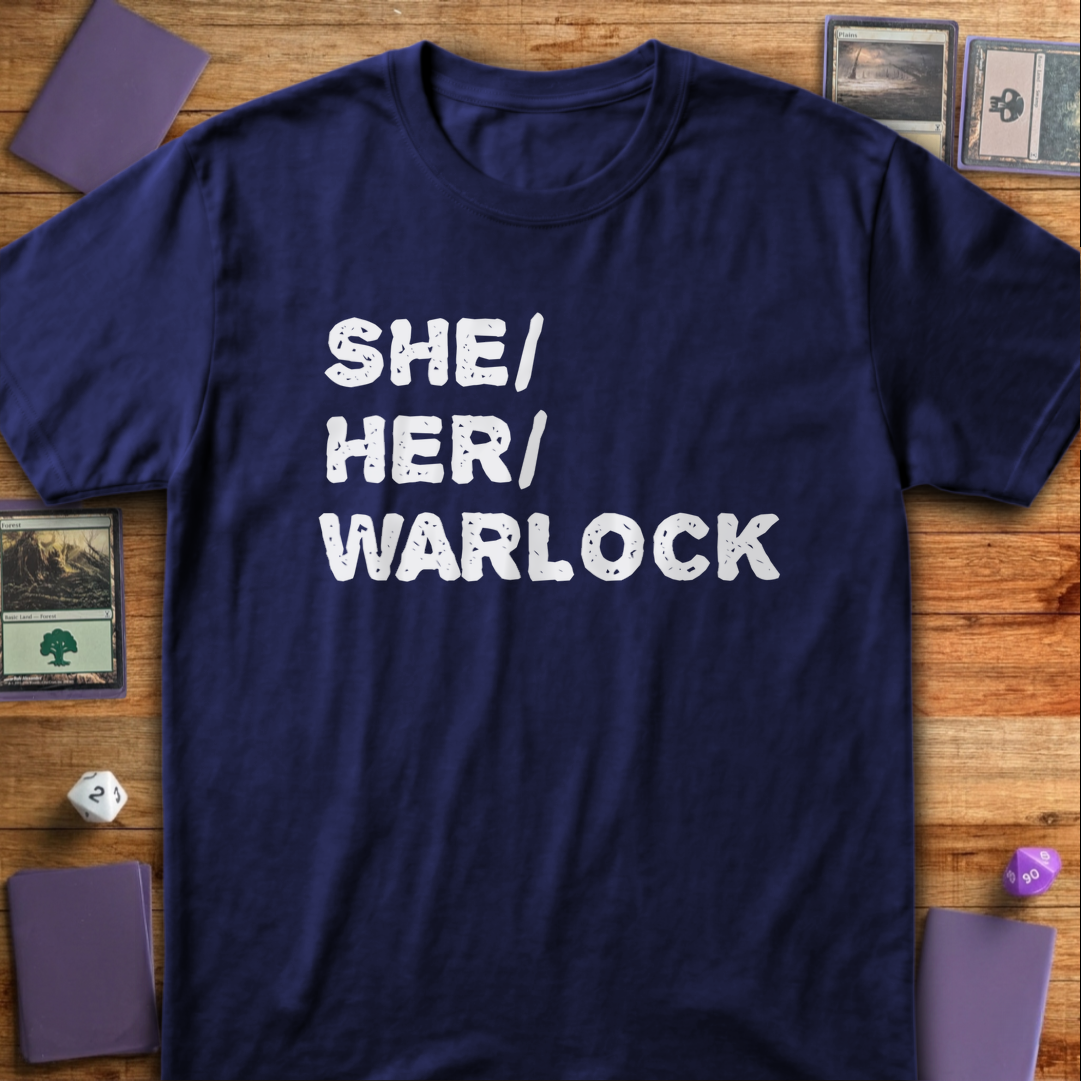 She Her Warlock - Navy