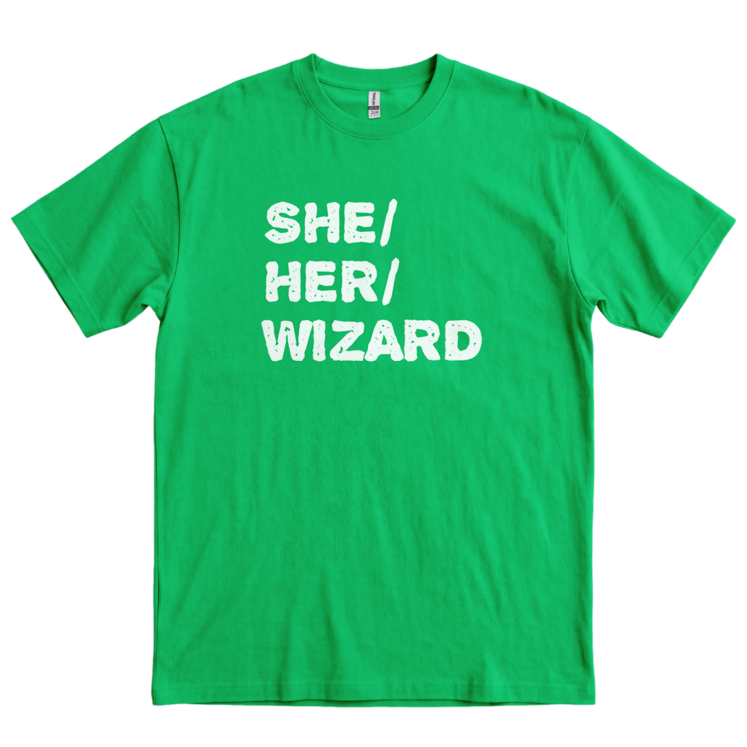 She Her Wizard - Kelly Green