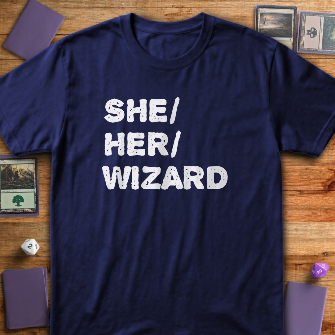She Her Wizard - Navy