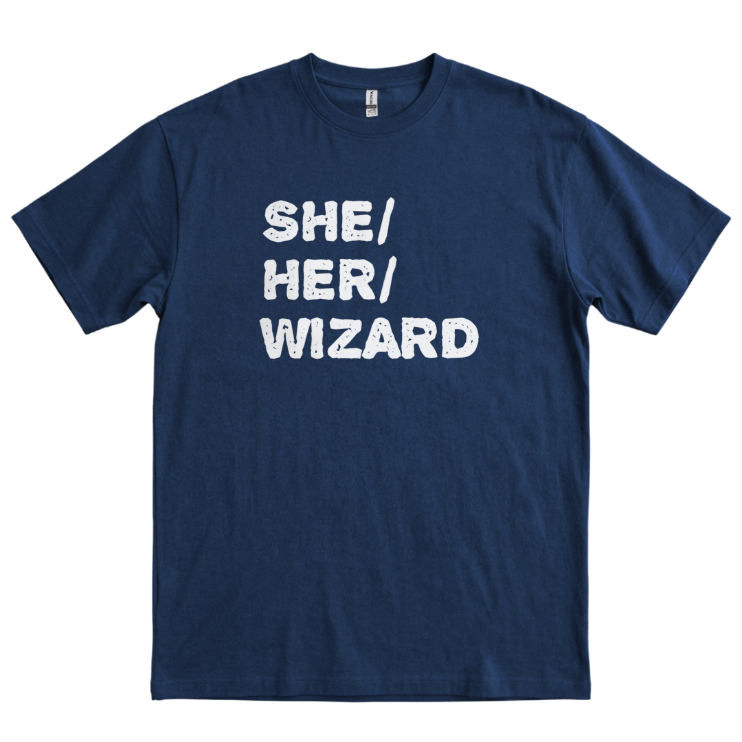 She Her Wizard - Navy