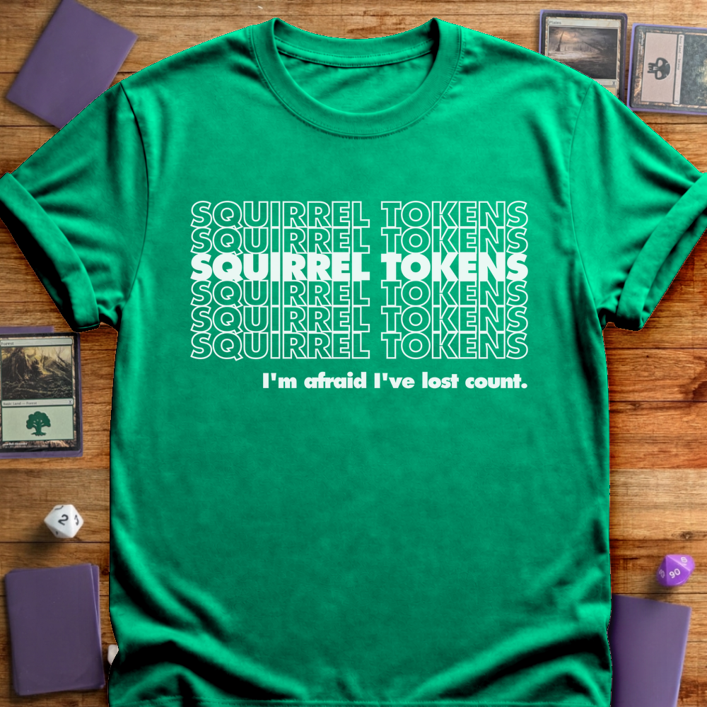 Squirrel Tokens - Kelly Green