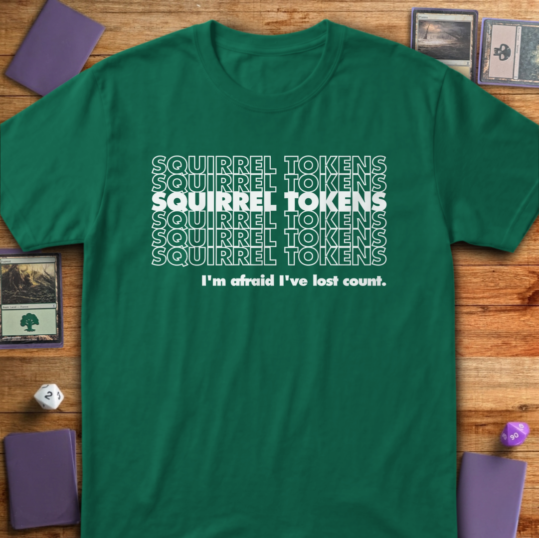 Squirrel Tokens - Kelly Green