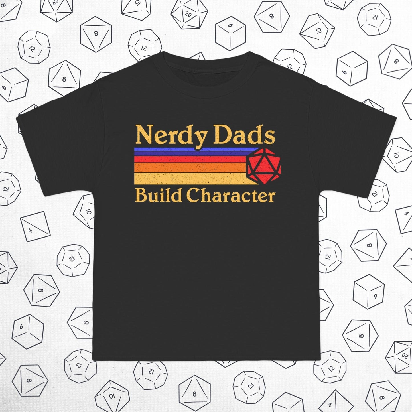 Nerdy Dads Build Character - Hanes Beefy Tee