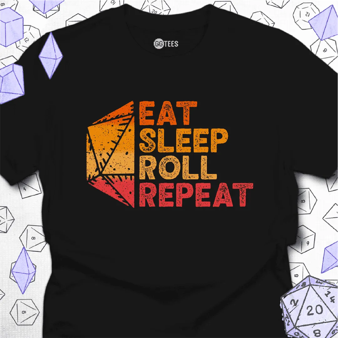 Eat Sleep Roll Repeat T-Shirt - GG Tees