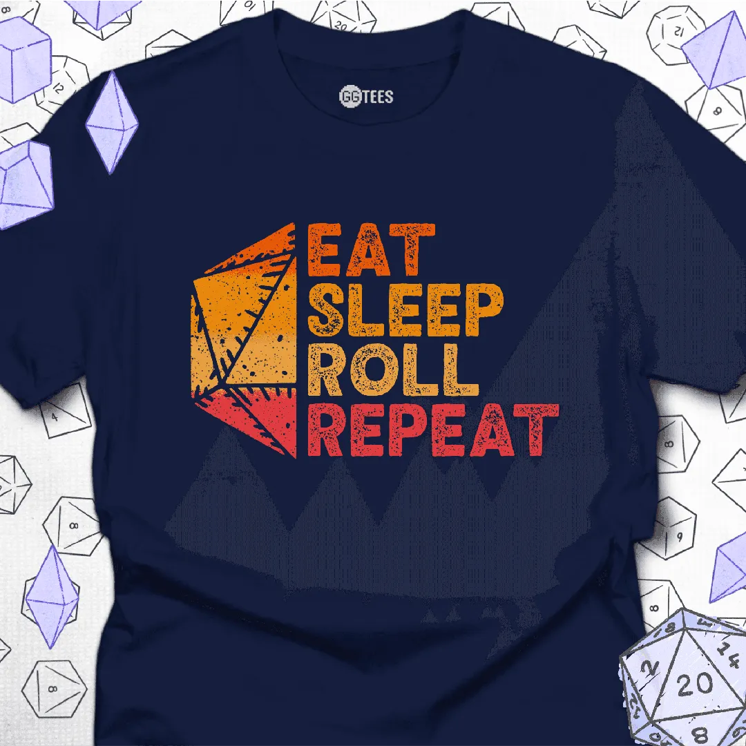 Eat Sleep Roll Repeat T-Shirt - GG Tees