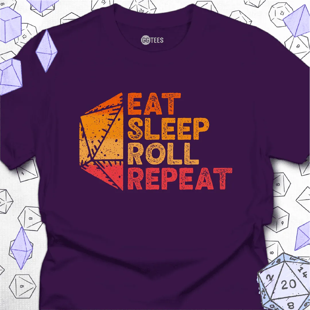 Eat Sleep Roll Repeat T-Shirt - GG Tees