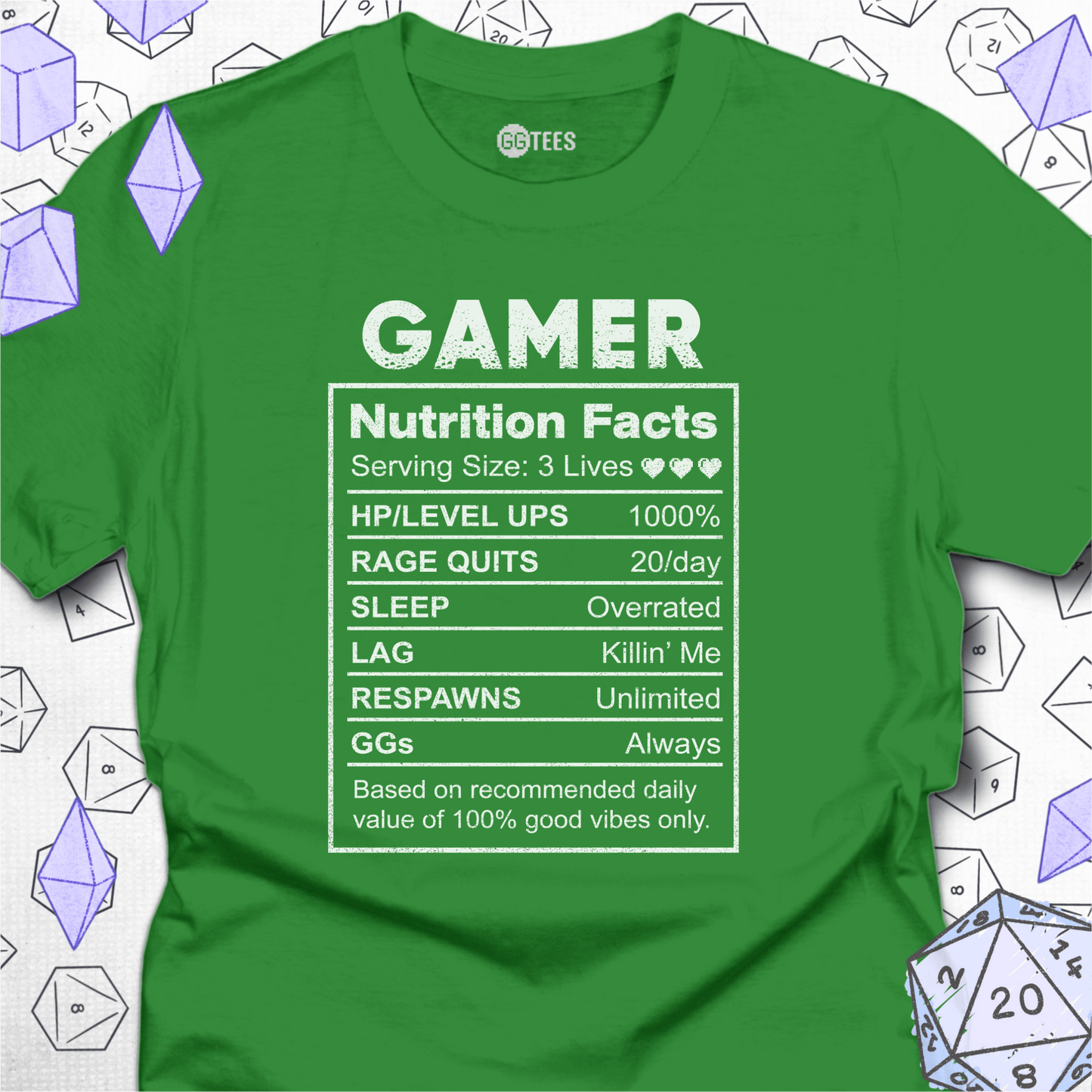 Gamer Nutrition Facts T-Shirt