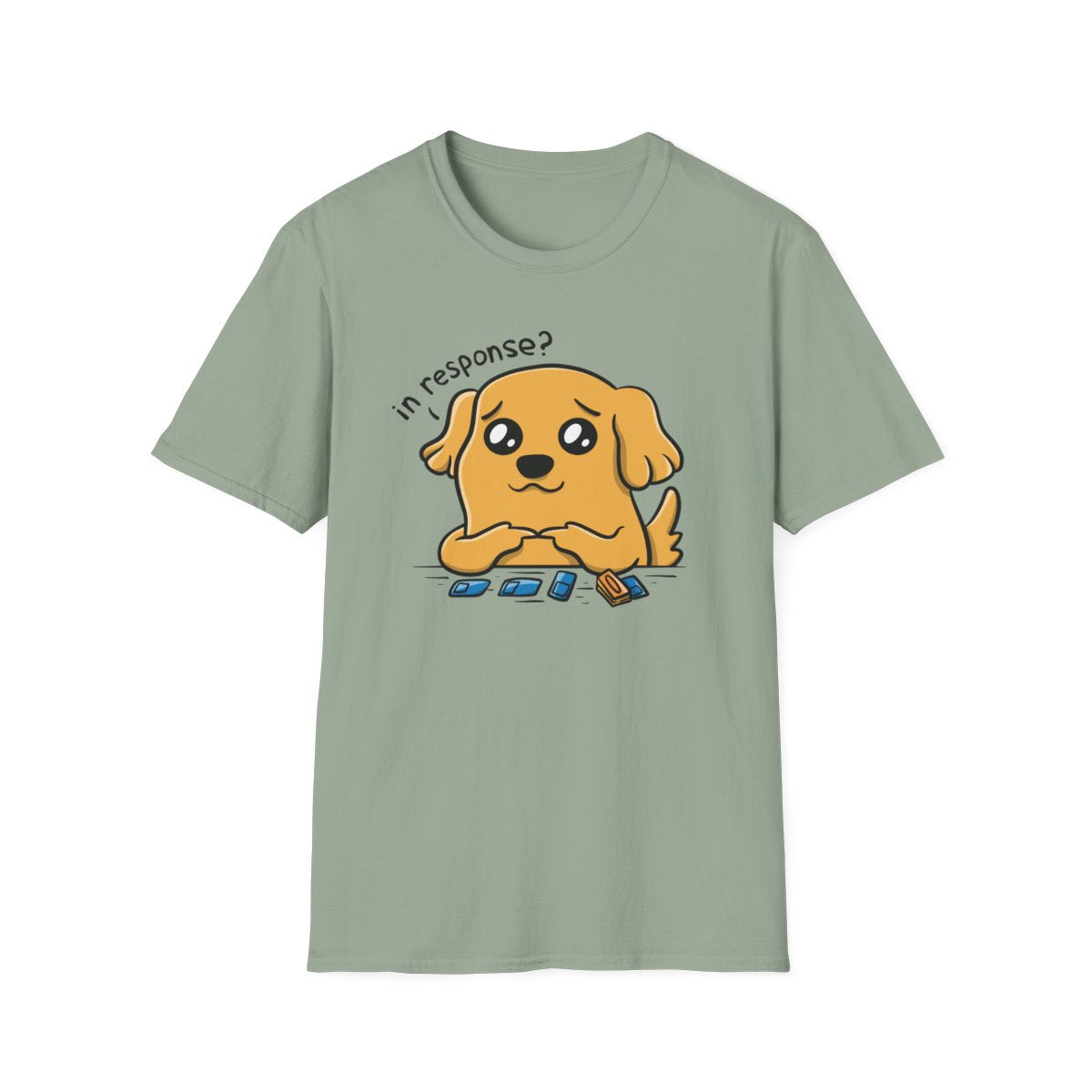 In Response tee - Sage - front