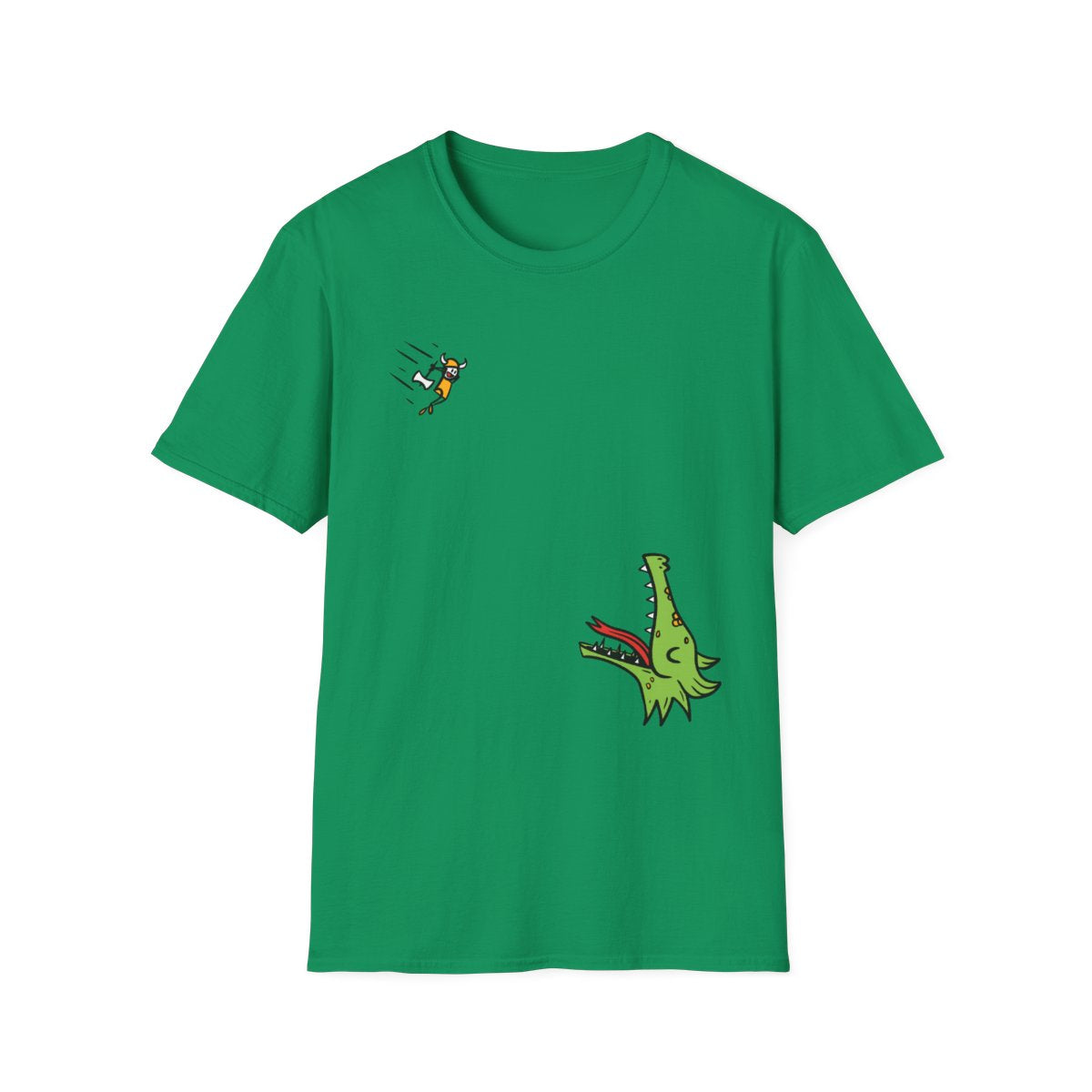 Leeeroy tee - Kelly Green - front