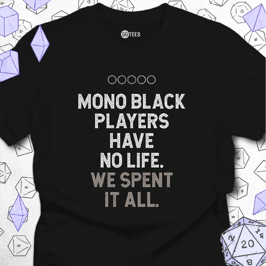 Mono Black Players T-Shirt - GG Tees