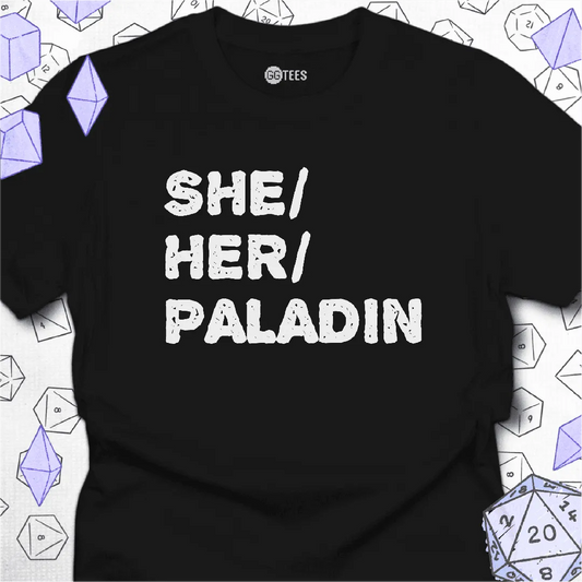 She Her Paladin T-Shirt - GG Tees