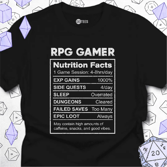 RPG Gamer Nutrition T-Shirt - GG Tees