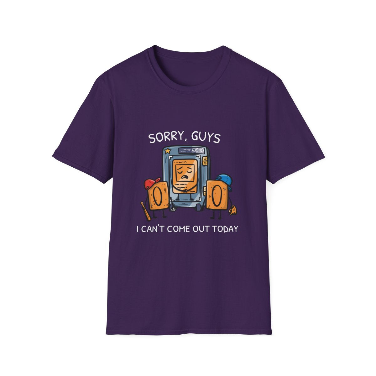 Sorry Guys tee - Purple - front