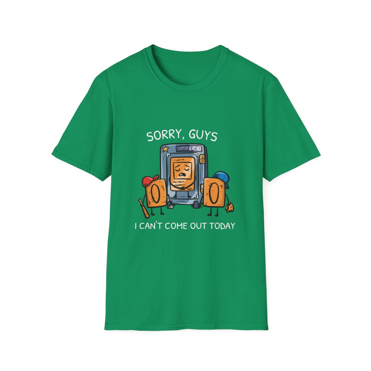Sorry Guys tee - Kelly Green - front