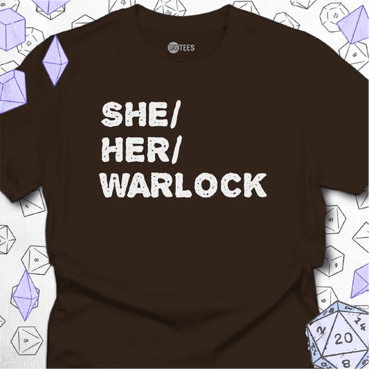 She Her Warlock T-Shirt - GG Tees